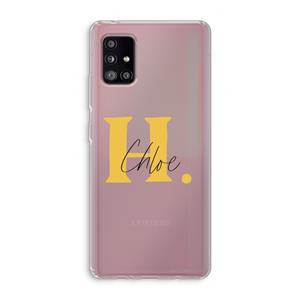 CaseCompany Amber Script: Samsung Galaxy A51 5G Transparant Hoesje