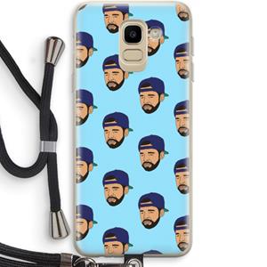 CaseCompany Drake Away: Samsung Galaxy J6 (2018) Transparant Hoesje met koord