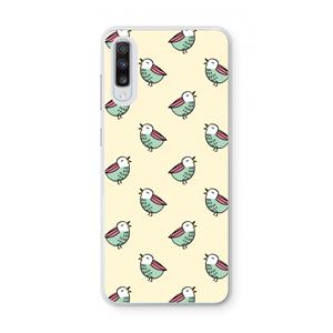 CaseCompany Vogeltjes: Samsung Galaxy A70 Transparant Hoesje