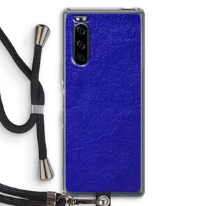 CaseCompany Majorelle Blue: Sony Xperia 5 Transparant Hoesje met koord