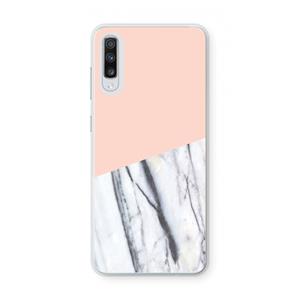 CaseCompany A touch of peach: Samsung Galaxy A70 Transparant Hoesje