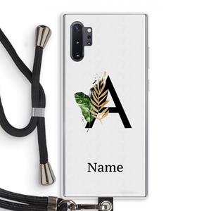 CaseCompany Charcoal Flora: Samsung Galaxy Note 10 Plus Transparant Hoesje met koord