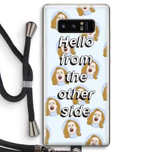 CaseCompany Hello: Samsung Galaxy Note 8 Transparant Hoesje met koord