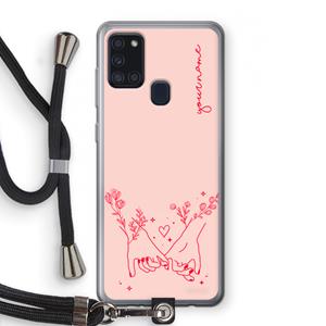 CaseCompany Best Friends: Samsung Galaxy A21s Transparant Hoesje met koord