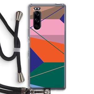 CaseCompany Gestalte 1: Sony Xperia 5 Transparant Hoesje met koord