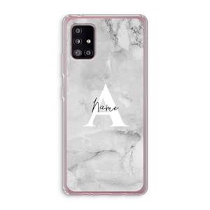 CaseCompany Ivory Marble: Samsung Galaxy A51 5G Transparant Hoesje