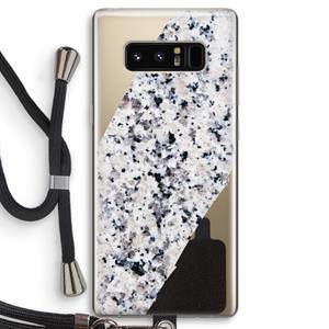 CaseCompany Gespikkelde marmer: Samsung Galaxy Note 8 Transparant Hoesje met koord
