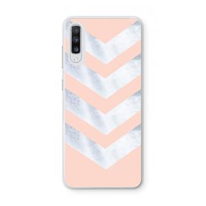 CaseCompany Marmeren pijlen: Samsung Galaxy A70 Transparant Hoesje