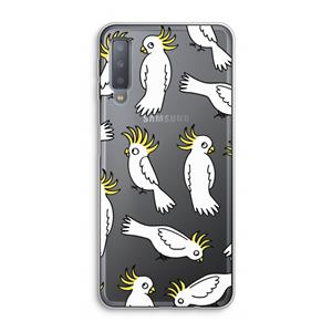 CaseCompany Papegaai: Samsung Galaxy A7 (2018) Transparant Hoesje