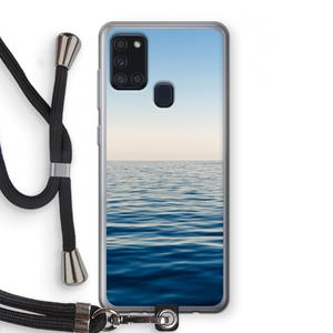 CaseCompany Water horizon: Samsung Galaxy A21s Transparant Hoesje met koord