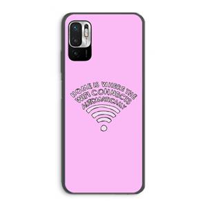 CaseCompany Home Is Where The Wifi Is: Xiaomi Redmi Note 10 5G Transparant Hoesje