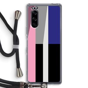 CaseCompany Gestalte 4: Sony Xperia 5 Transparant Hoesje met koord