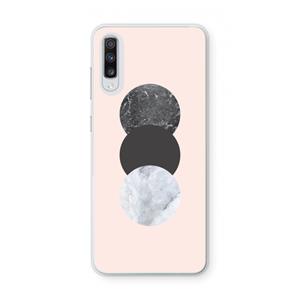 CaseCompany Marmeren cirkels: Samsung Galaxy A70 Transparant Hoesje