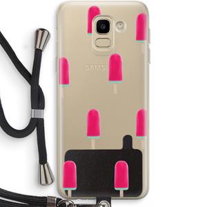 CaseCompany Waterijsje: Samsung Galaxy J6 (2018) Transparant Hoesje met koord