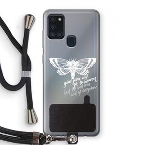 CaseCompany Good or bad: Samsung Galaxy A21s Transparant Hoesje met koord