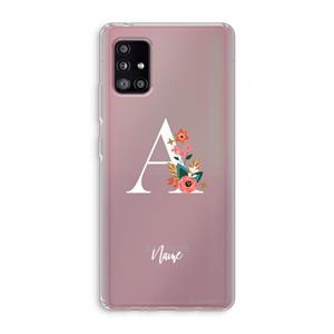 CaseCompany Pink Bouquet: Samsung Galaxy A51 5G Transparant Hoesje