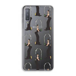 CaseCompany Pop Some Kim: Samsung Galaxy A7 (2018) Transparant Hoesje