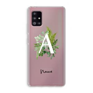 CaseCompany Green Brush: Samsung Galaxy A51 5G Transparant Hoesje