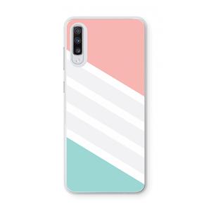 CaseCompany Strepen pastel: Samsung Galaxy A70 Transparant Hoesje