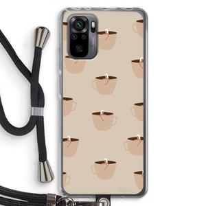 CaseCompany Morning coffee: Xiaomi Redmi Note 10 Pro Transparant Hoesje met koord