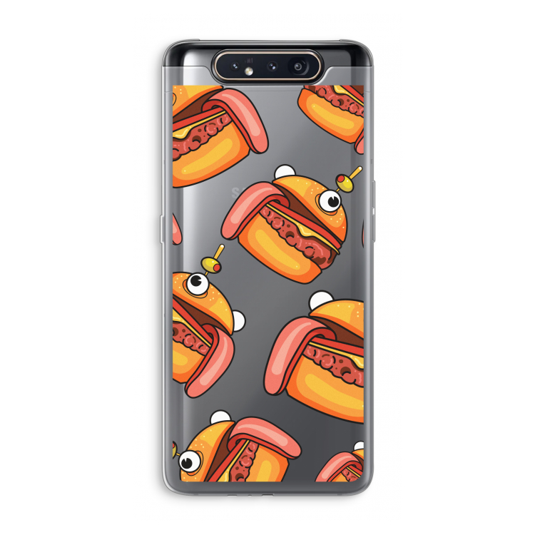 CaseCompany Hamburger: Samsung Galaxy A80 Transparant Hoesje