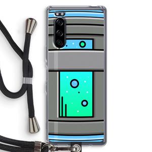 CaseCompany Chug Bottle: Sony Xperia 5 Transparant Hoesje met koord