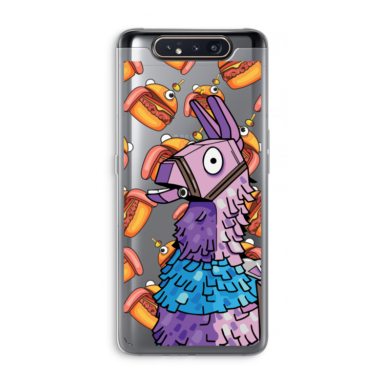 CaseCompany Loot Burger: Samsung Galaxy A80 Transparant Hoesje