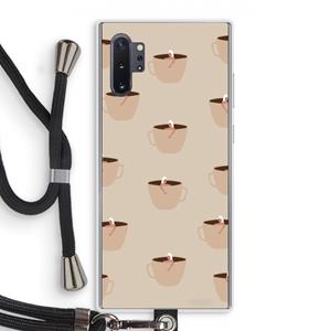 CaseCompany Morning coffee: Samsung Galaxy Note 10 Plus Transparant Hoesje met koord