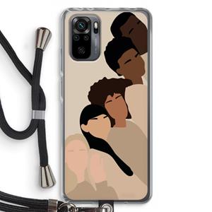 CaseCompany Sweet creatures: Xiaomi Redmi Note 10 Pro Transparant Hoesje met koord