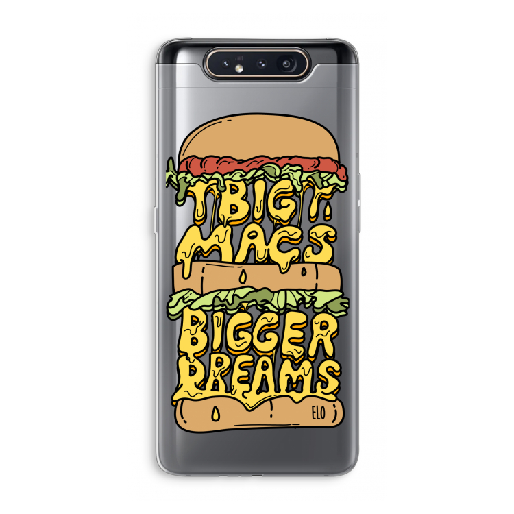 CaseCompany Big Macs Bigger Dreams: Samsung Galaxy A80 Transparant Hoesje