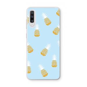 CaseCompany Ananasjes: Samsung Galaxy A70 Transparant Hoesje