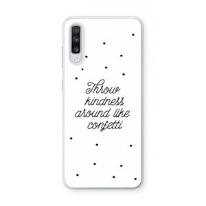 CaseCompany Confetti: Samsung Galaxy A70 Transparant Hoesje