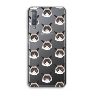 CaseCompany It's a Purrr Case: Samsung Galaxy A7 (2018) Transparant Hoesje