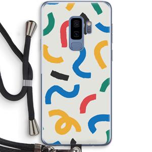 CaseCompany Illustratieve pop 2: Samsung Galaxy S9 Plus Transparant Hoesje met koord