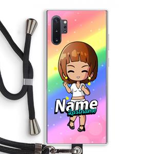 CaseCompany Chibi Maker vrouw: Samsung Galaxy Note 10 Plus Transparant Hoesje met koord