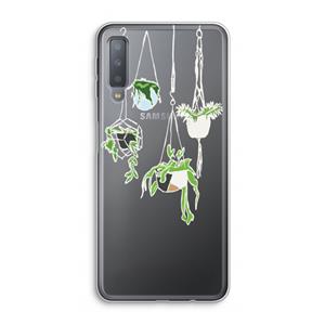 CaseCompany Hang In There: Samsung Galaxy A7 (2018) Transparant Hoesje