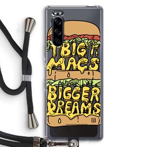 CaseCompany Big Macs Bigger Dreams: Sony Xperia 5 Transparant Hoesje met koord