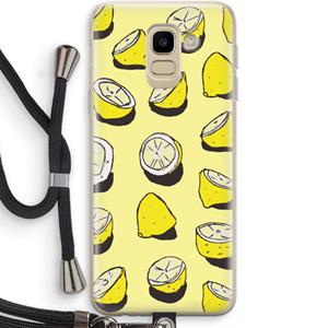 CaseCompany When Life Gives You Lemons...: Samsung Galaxy J6 (2018) Transparant Hoesje met koord