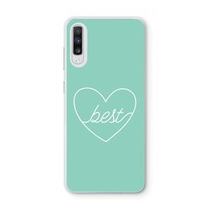 CaseCompany Best heart pastel: Samsung Galaxy A70 Transparant Hoesje