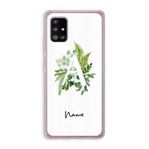 CaseCompany Green Brush: Samsung Galaxy A51 5G Transparant Hoesje