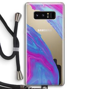 CaseCompany Zweverige regenboog: Samsung Galaxy Note 8 Transparant Hoesje met koord
