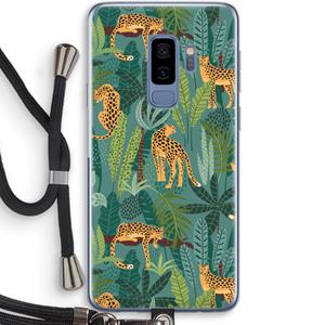 CaseCompany Luipaard 2: Samsung Galaxy S9 Plus Transparant Hoesje met koord