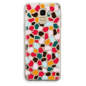 CaseCompany Colored Giraffe: Samsung Galaxy J6 (2018) Transparant Hoesje