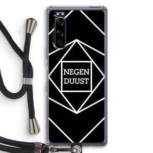CaseCompany Negenduust geometrisch: Sony Xperia 5 Transparant Hoesje met koord