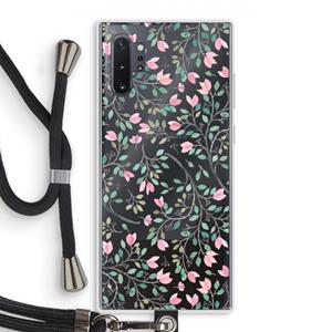 CaseCompany Sierlijke bloemen: Samsung Galaxy Note 10 Plus Transparant Hoesje met koord