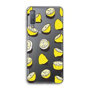 CaseCompany When Life Gives You Lemons...: Samsung Galaxy A7 (2018) Transparant Hoesje