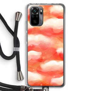 CaseCompany Lichte Wolken: Xiaomi Redmi Note 10 Pro Transparant Hoesje met koord