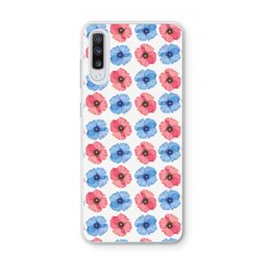 CaseCompany Klaproosjes: Samsung Galaxy A70 Transparant Hoesje