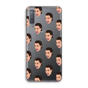 CaseCompany Ugly Cry Call: Samsung Galaxy A7 (2018) Transparant Hoesje