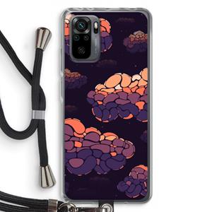 CaseCompany Patroon Wolken: Xiaomi Redmi Note 10 Pro Transparant Hoesje met koord